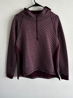 Smartwool Women’s Diamond Peak Quilted Pullover Hoodie Burgundy - Medium